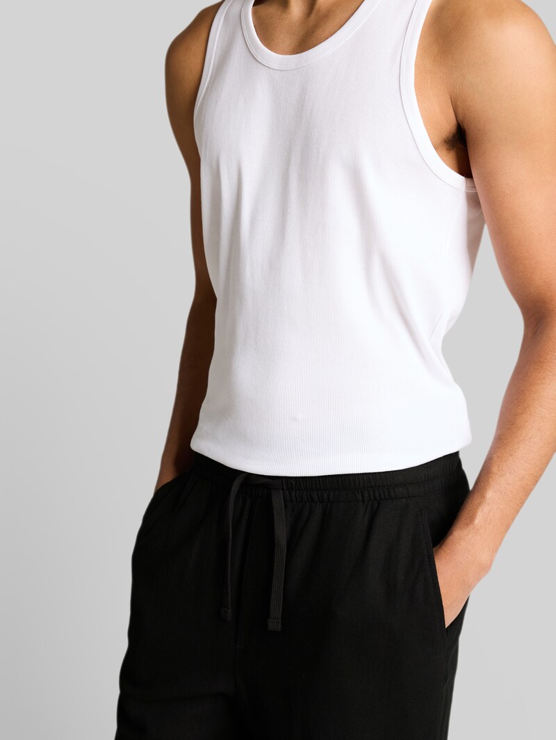 Tom Tailor TTLOOSE Hose mit Leinenanteil - Black