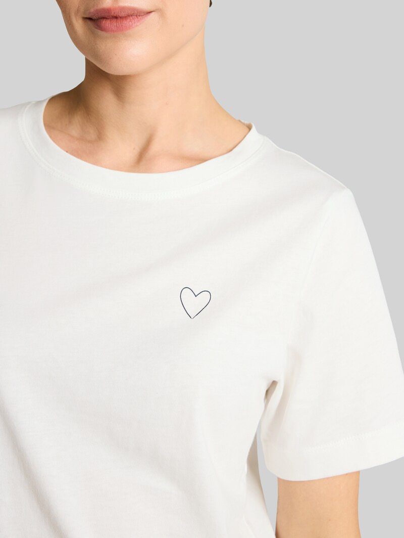 Tom Tailor T-Shirt aus Baumwolle - Whisper White
