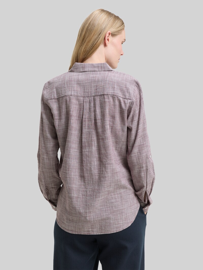 Tom Tailor Bluse mit Brusttaschen - Bordeaux Red