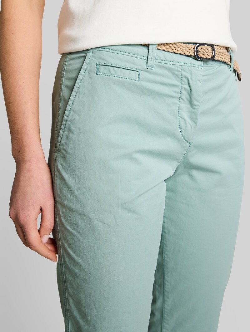 Tom Tailor Slim Chino Hose mit Gürtel - Blue Haze