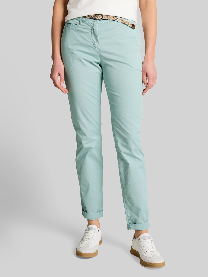 Tom Tailor Slim Chino Hose mit Gürtel - Blue Haze