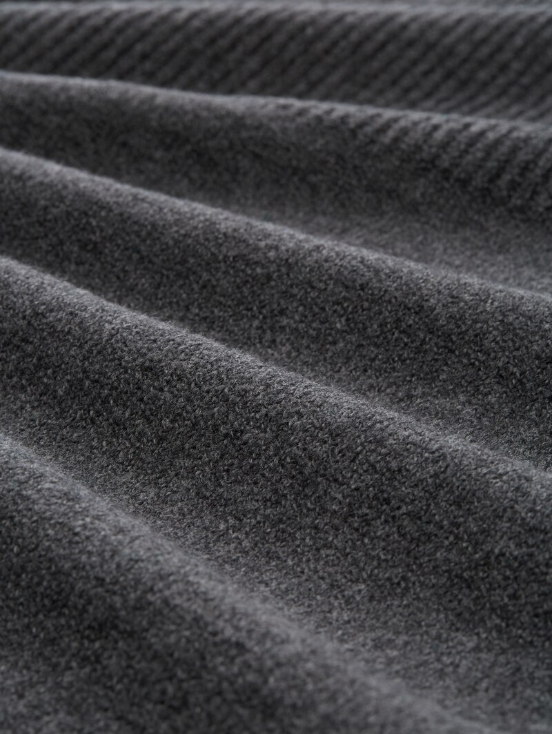 Tom Tailor Strickkleid mit Stehkragen - Shale Grey Melange
