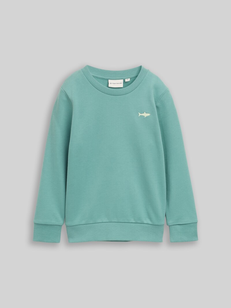 Tom Tailor Basic Sweatshirt mit Print - Salvia