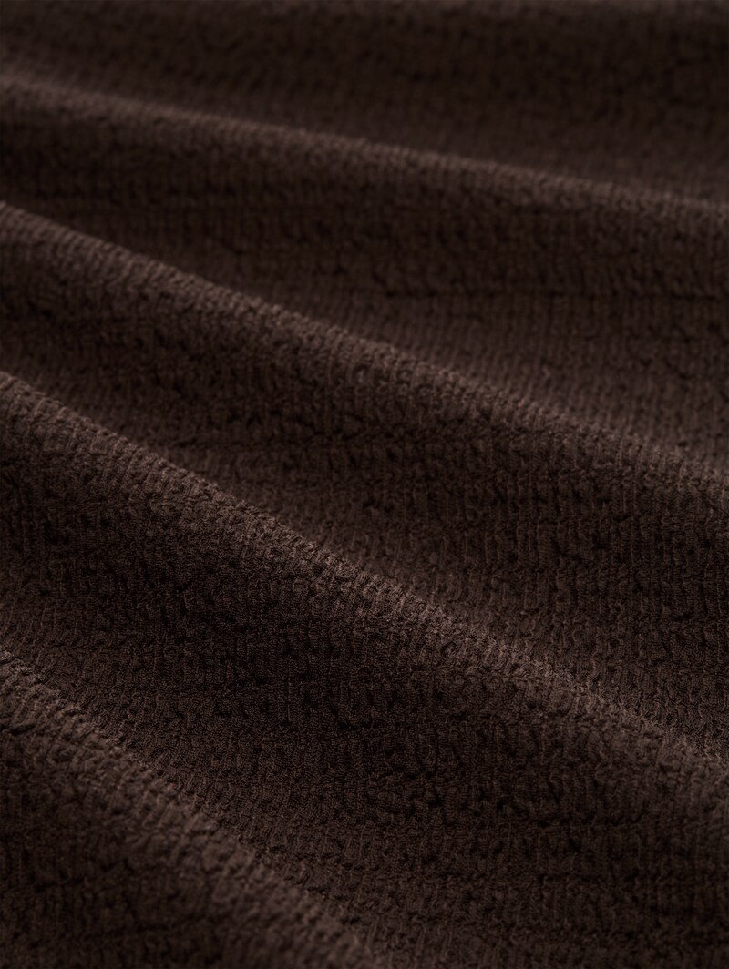 Tom Tailor Crinkle Culotte Hose - Cool Dark Brown