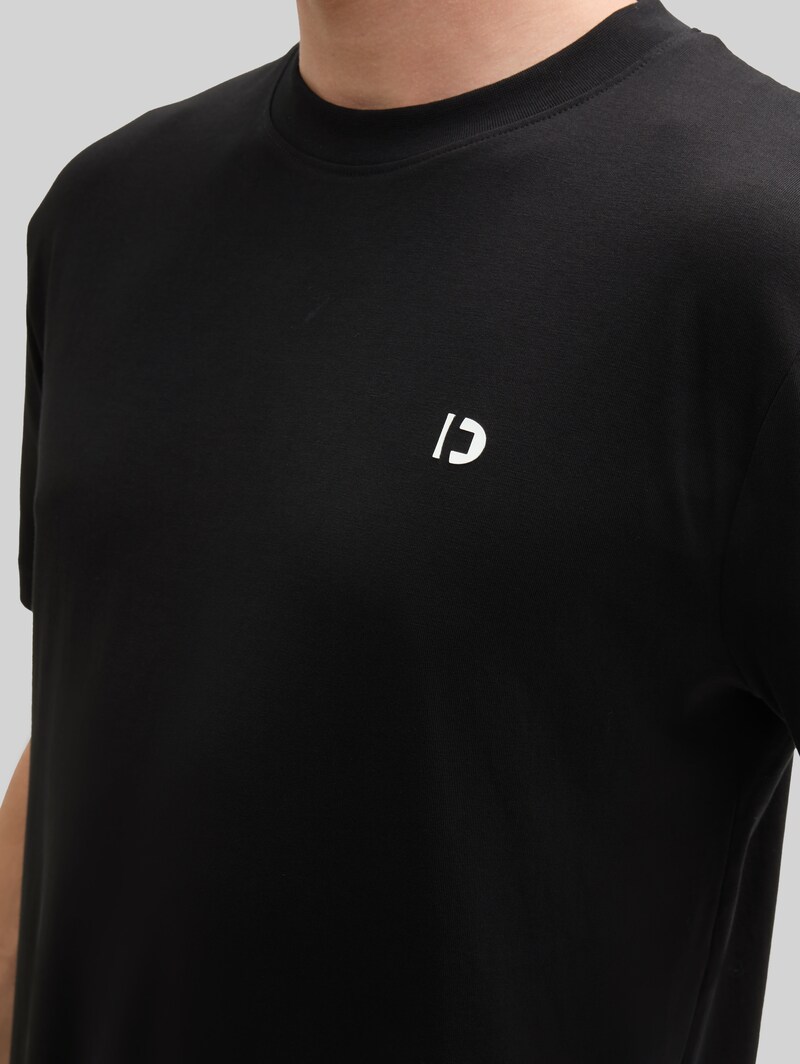 Tom Tailor Basic T-Shirt mit Logo-Print - Black