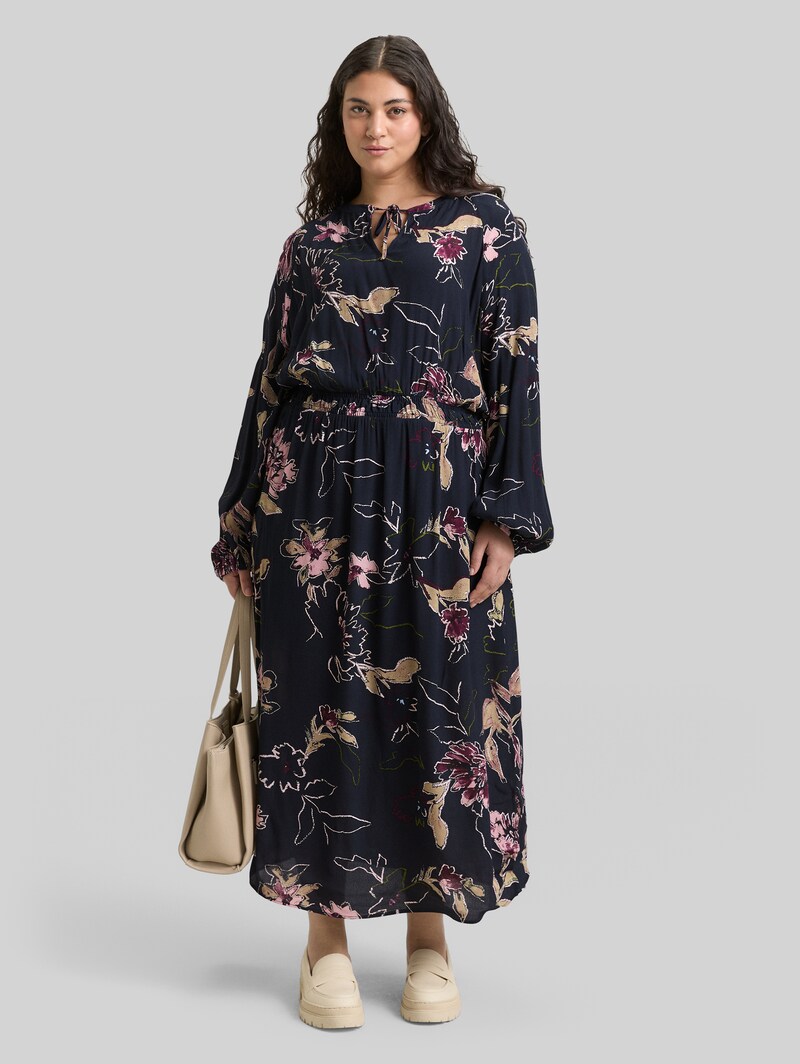 Tom Tailor Plus Size - Maxi-Kleid mit Blumenmuster - Big Flower Design