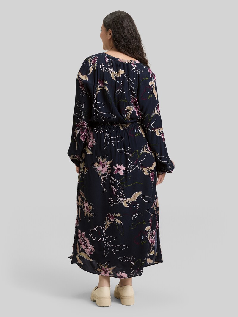 Tom Tailor Plus Size - Maxi-Kleid mit Blumenmuster - Big Flower Design
