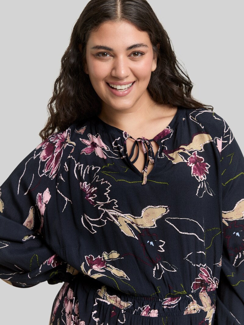 Tom Tailor Plus Size - Maxi-Kleid mit Blumenmuster - Big Flower Design