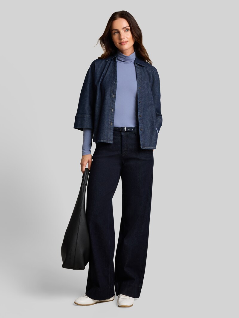 Tom Tailor Basic Rollkragenshirt - Fern Blue