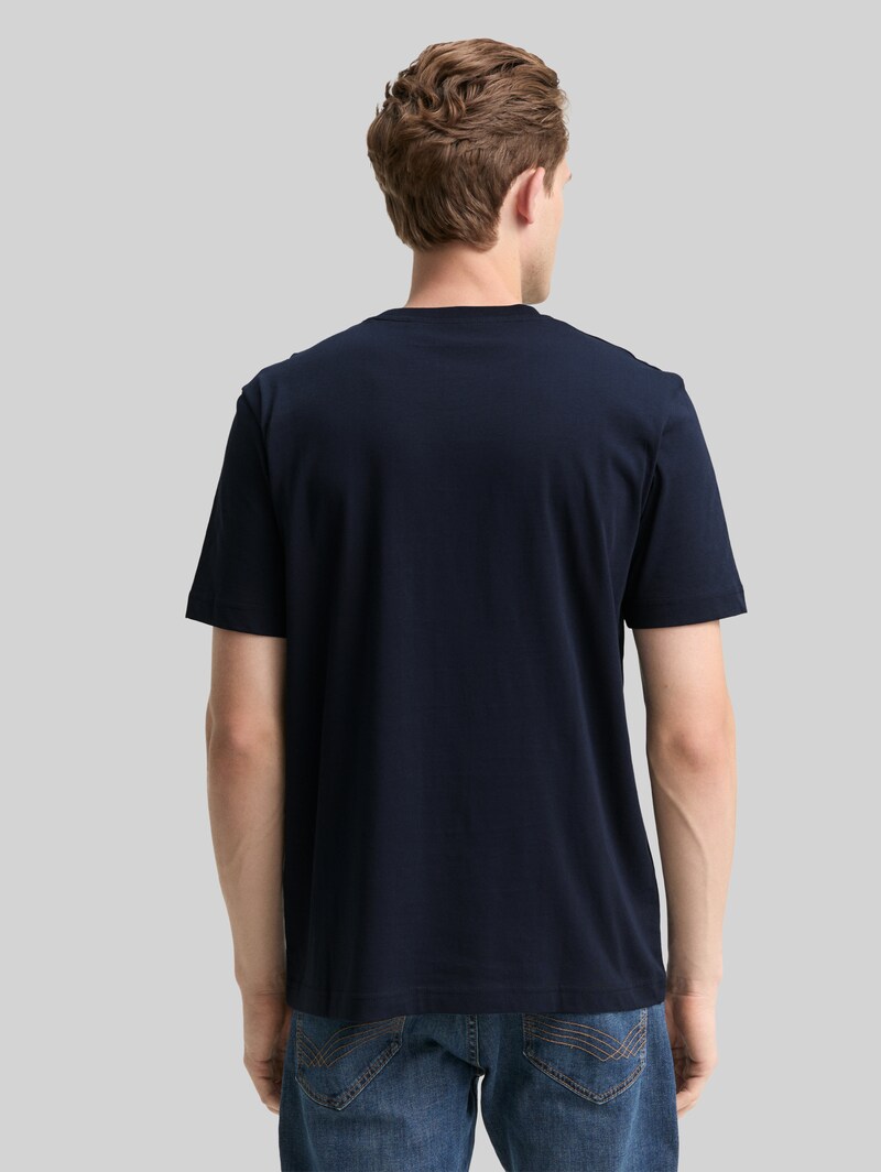 Tom Tailor T-Shirt mit Foto-Print - Sky Captain Blue