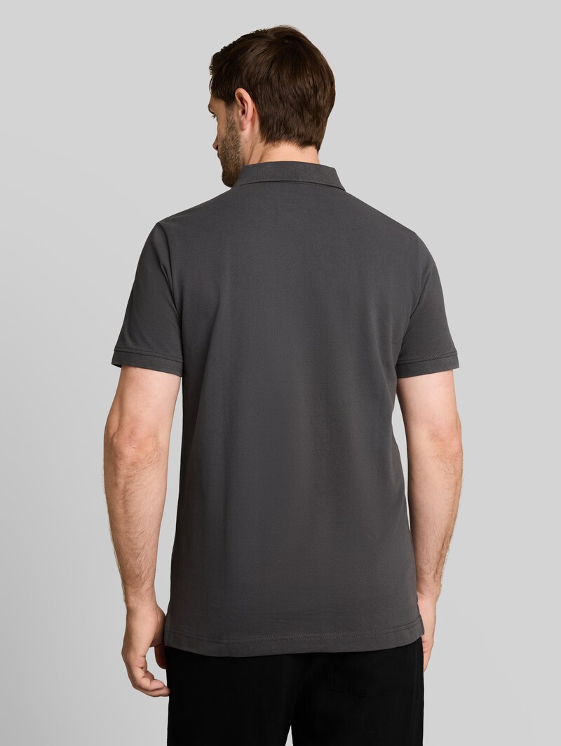Tom Tailor Piqué Poloshirt mit Logo-Stickerei - Dark Shadow