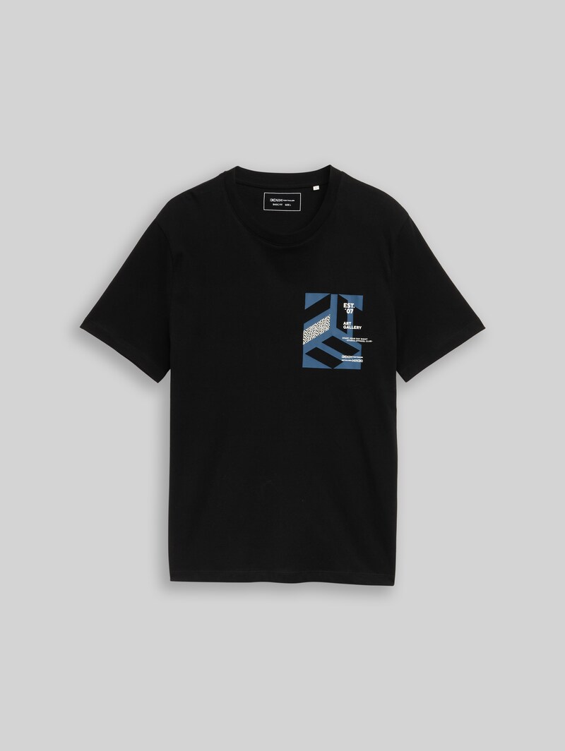Tom Tailor T-Shirt mit Print - Black