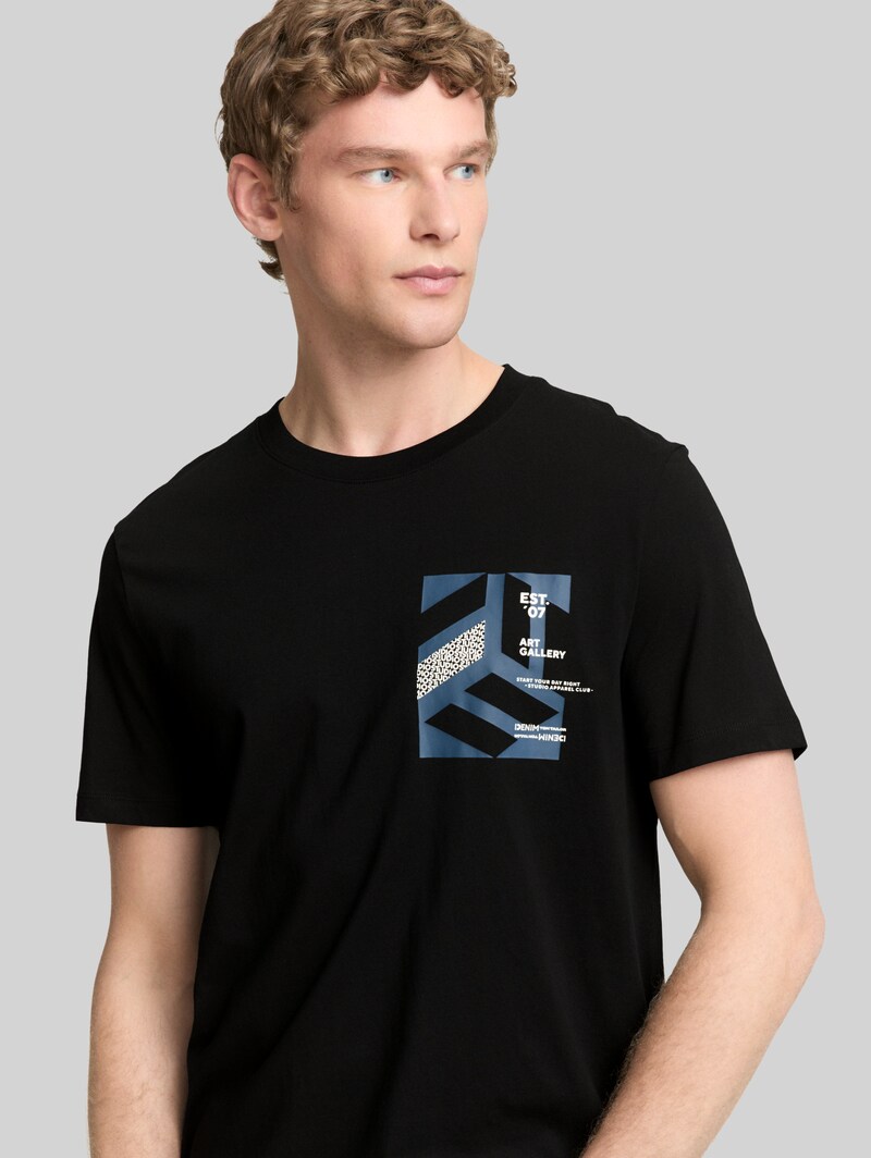 Tom Tailor T-Shirt mit Print - Black