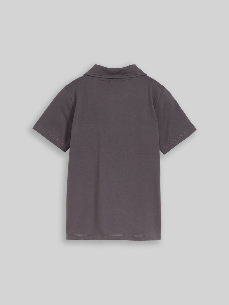 Tom Tailor Heavy-Jersey Poloshirt mit Brusttasche - Dark Urban Grey