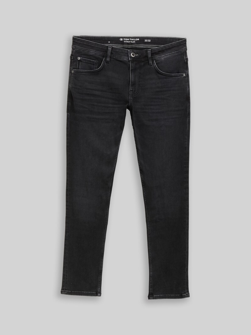 Tom Tailor TTTROY SLIM Jeans mit Stretch - Clean Dark Stone Grey Denim