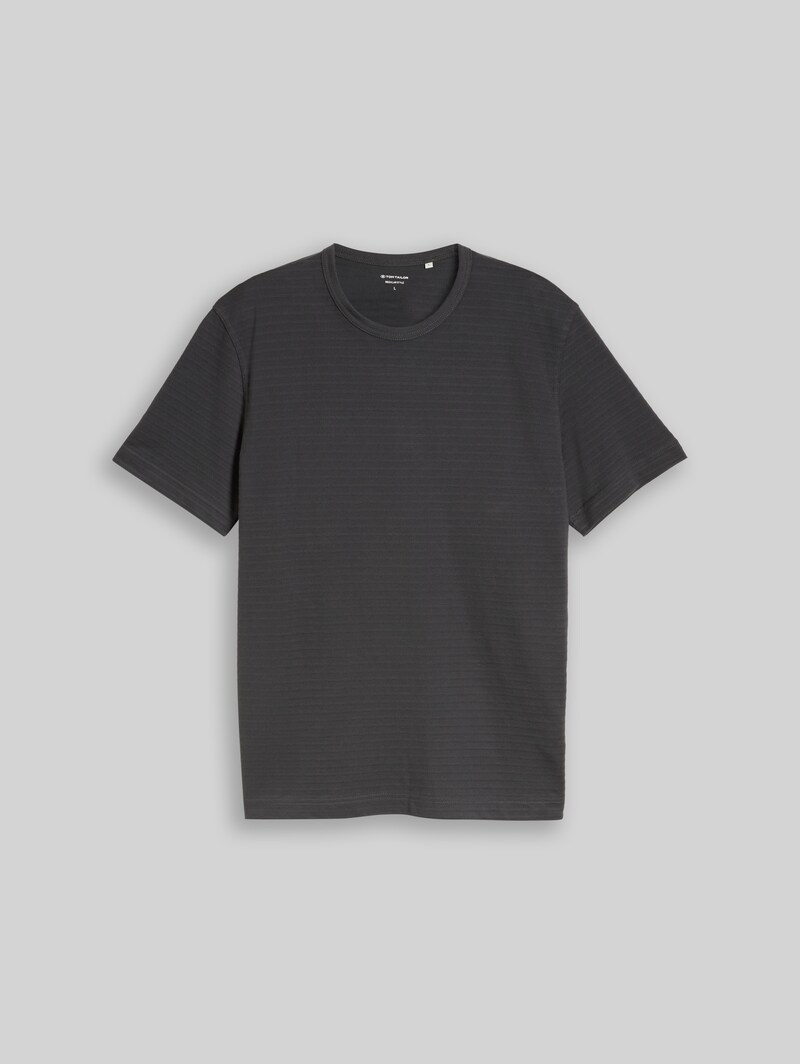 Tom Tailor Heavy-Jersey T-Shirt aus Baumwolle - Tarmac Grey