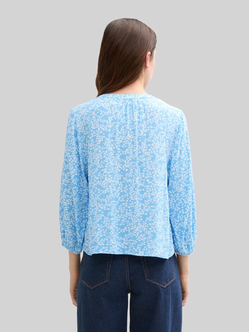 Tom Tailor Loose Fit Bluse aus Viskose - Small Flower Print