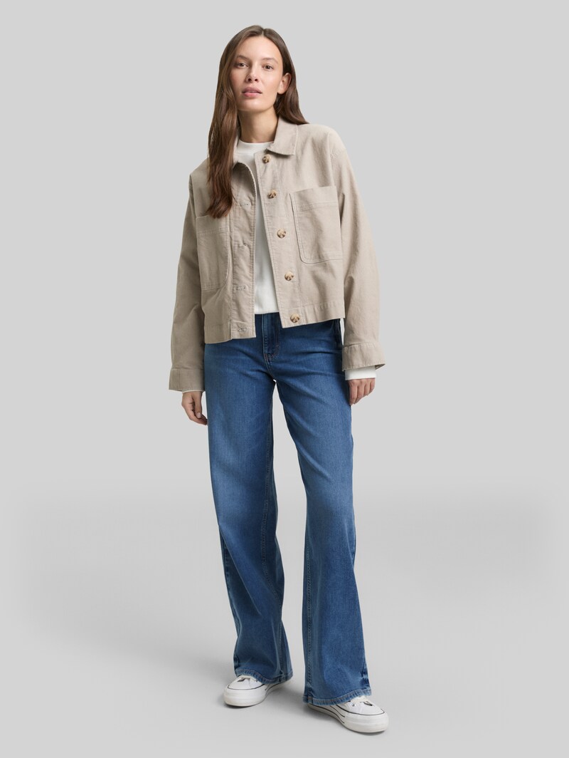 Tom Tailor TTMADINA WIDE Jeans - Mid Stone Wash Denim