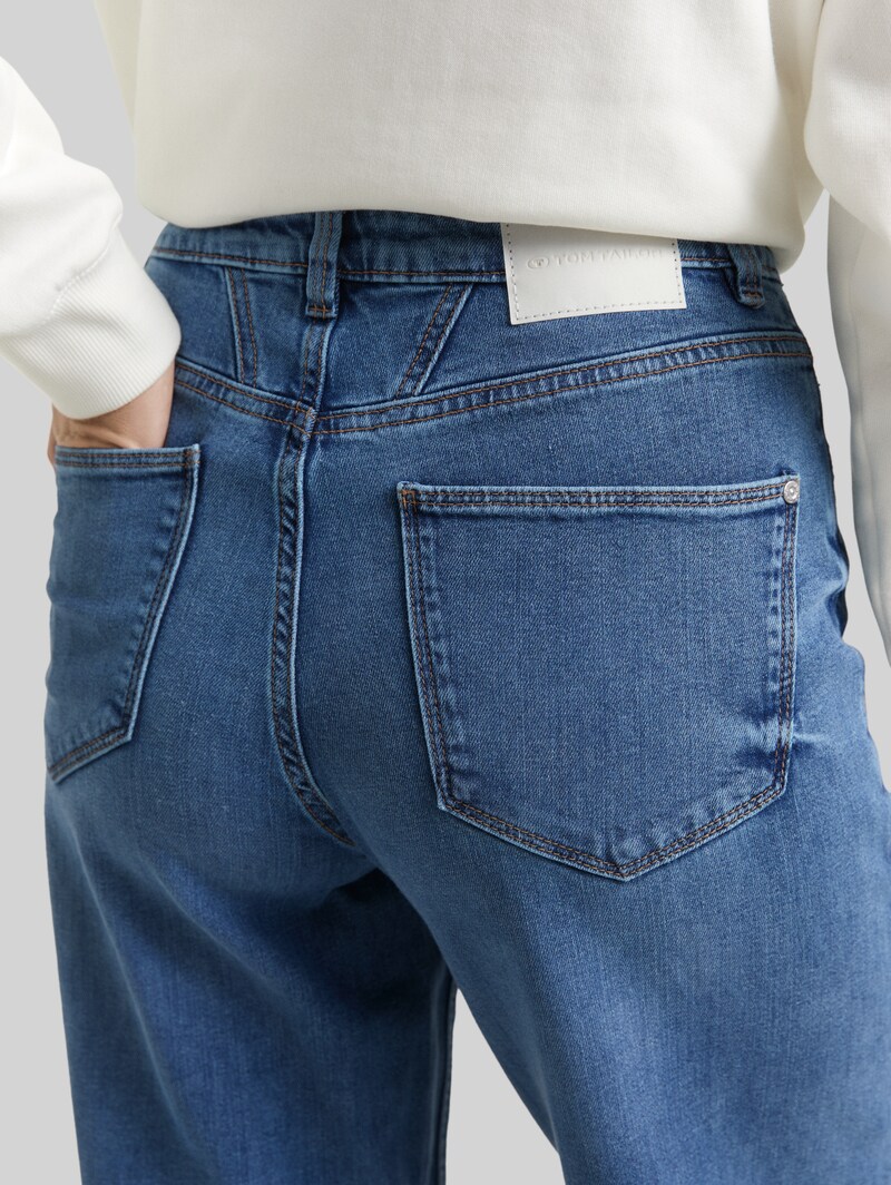 Tom Tailor TTMADINA WIDE Jeans - Mid Stone Wash Denim