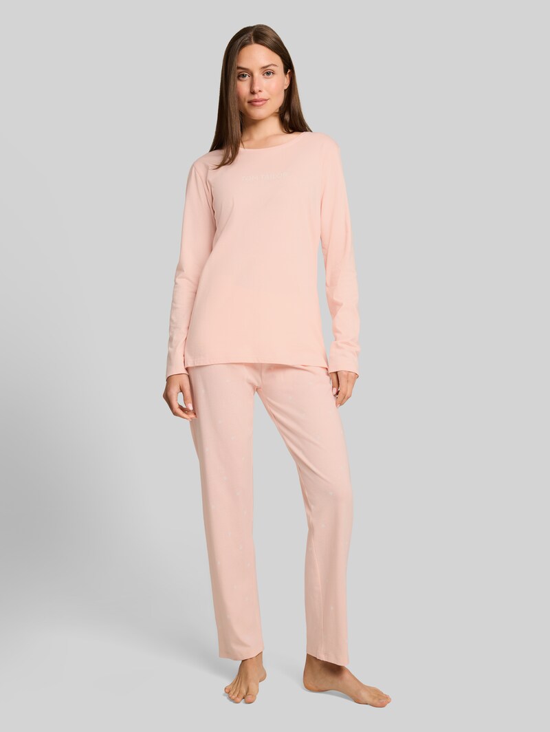 Tom Tailor Pyjama-Set mit Punkte-Print aus Baumwolle - Red-light-dots Tom Tailor Pyjama-Set mit Punkte-Print aus Baumwolle - Red-light-dots