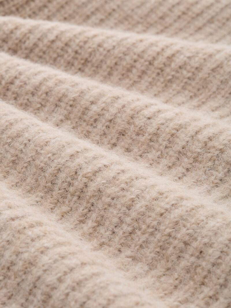 Tom Tailor Cardigan mit Reißverschluss - Cosy Beige Melange