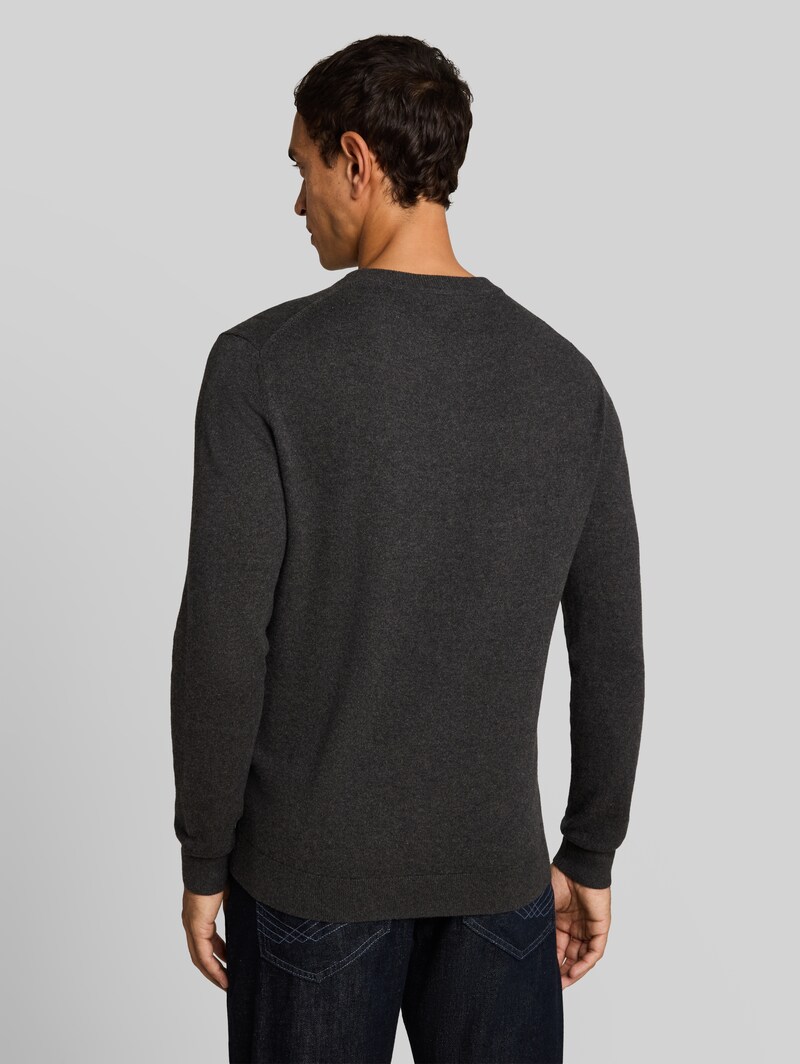 Tom Tailor Strickpullover mit Kaschmir-Anteil - Black Grey Melange