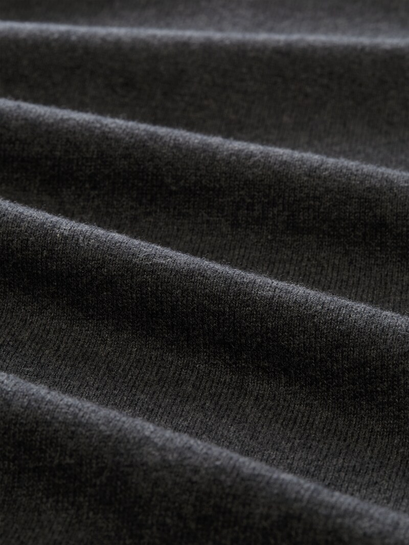 Tom Tailor Strickpullover mit Kaschmir-Anteil - Black Grey Melange