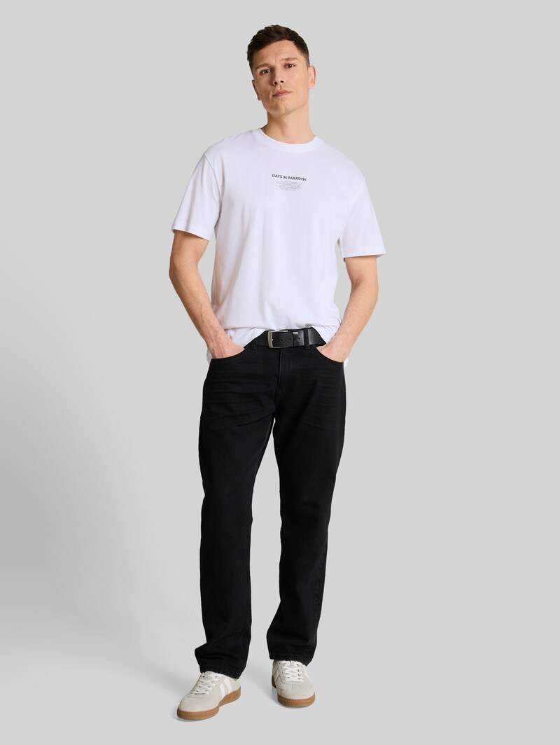 Tom Tailor Relaxed Fit T-Shirt mit Fotoprint - White