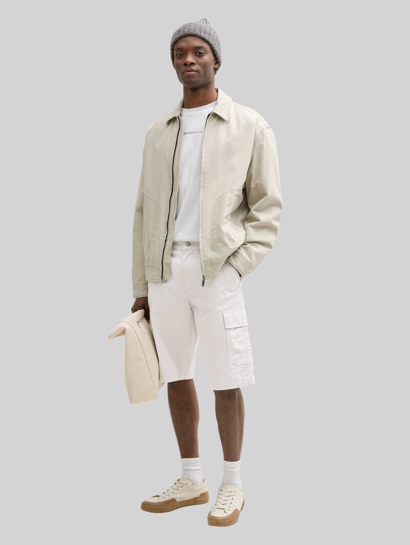 Tom Tailor Regular Cargo Shorts - Chalk Grey