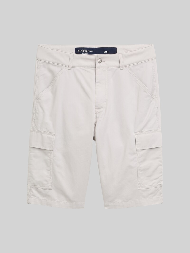 Tom Tailor Regular Cargo Shorts - Chalk Grey