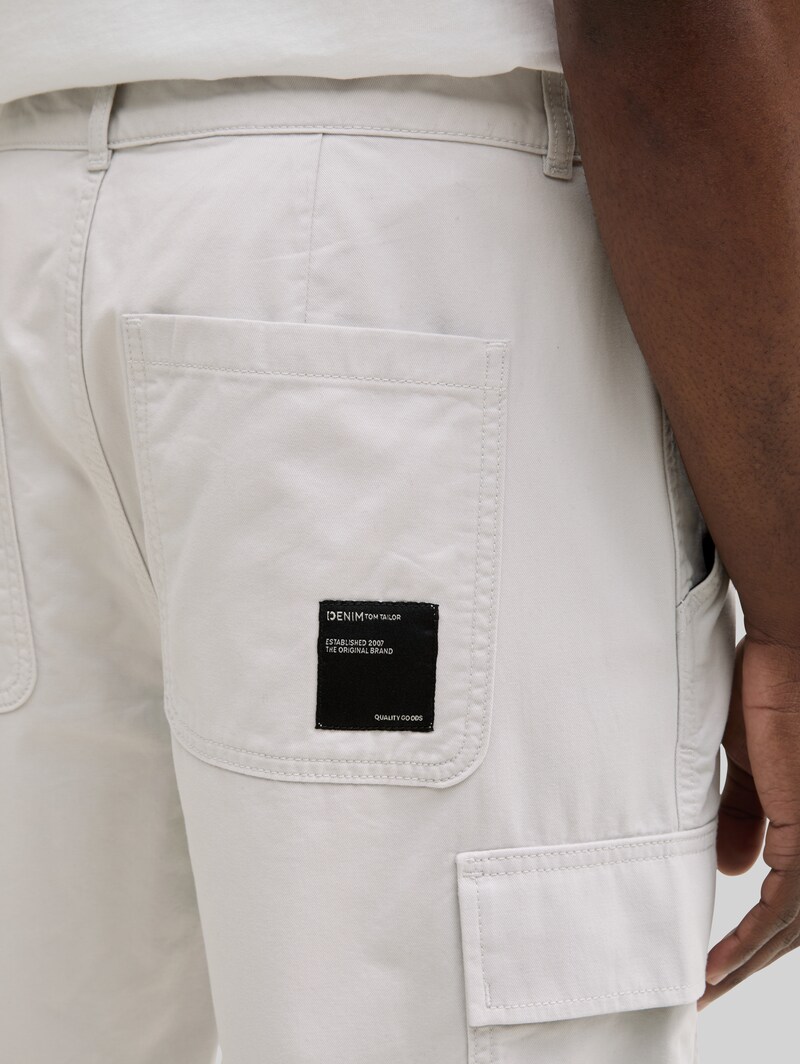 Tom Tailor Regular Cargo Shorts - Chalk Grey