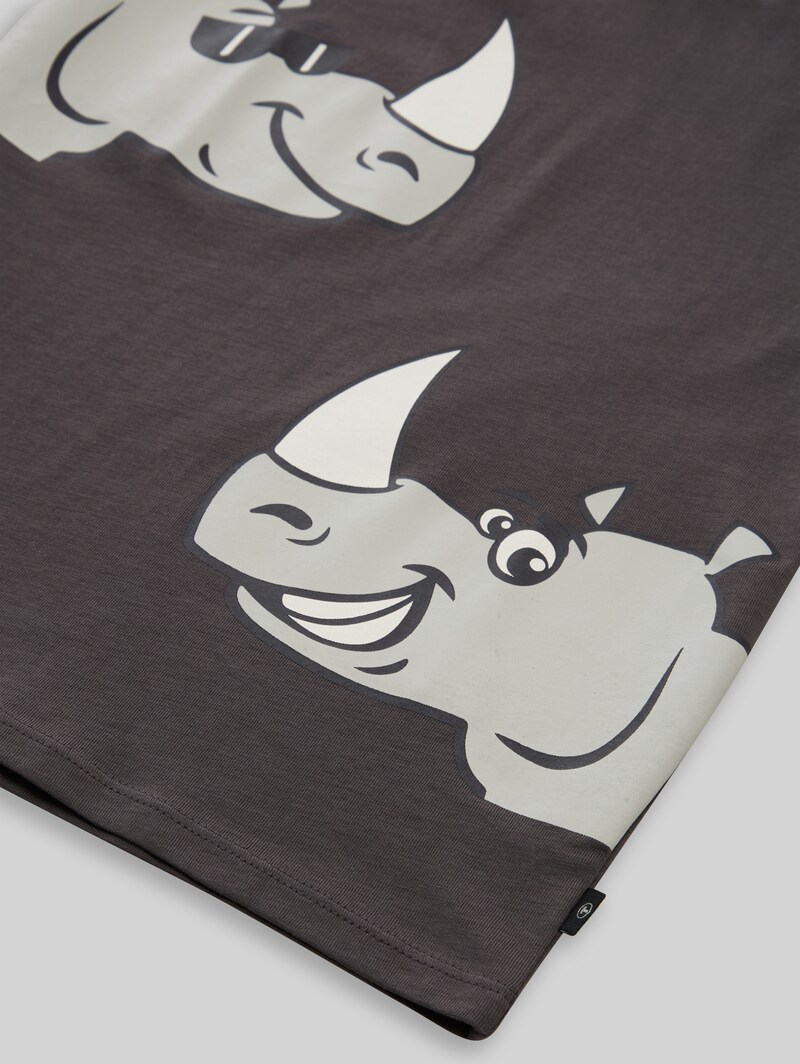 Tom Tailor Oversize T-Shirt mit Print - Dark Urban Grey