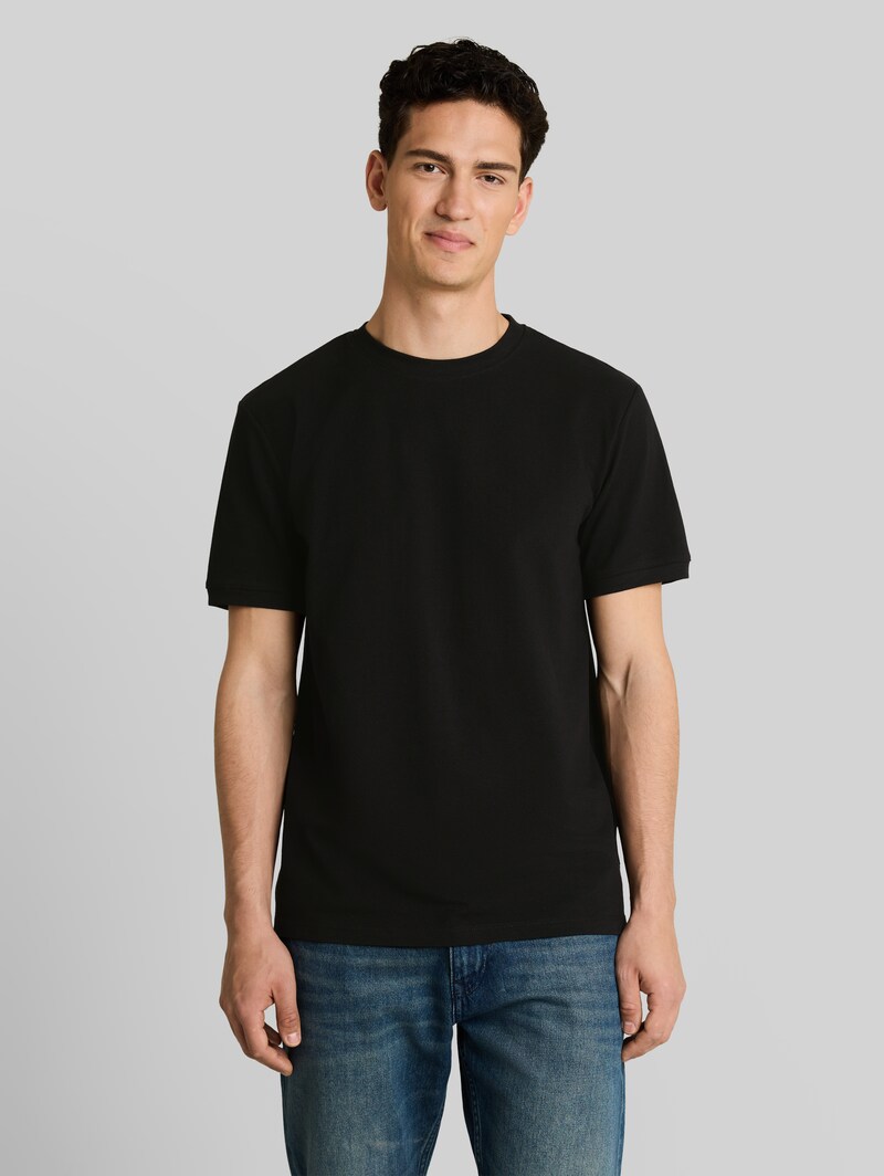 Tom Tailor Basic Piqué T-Shirt - Black Tom Tailor Basic Piqué T-Shirt - Black