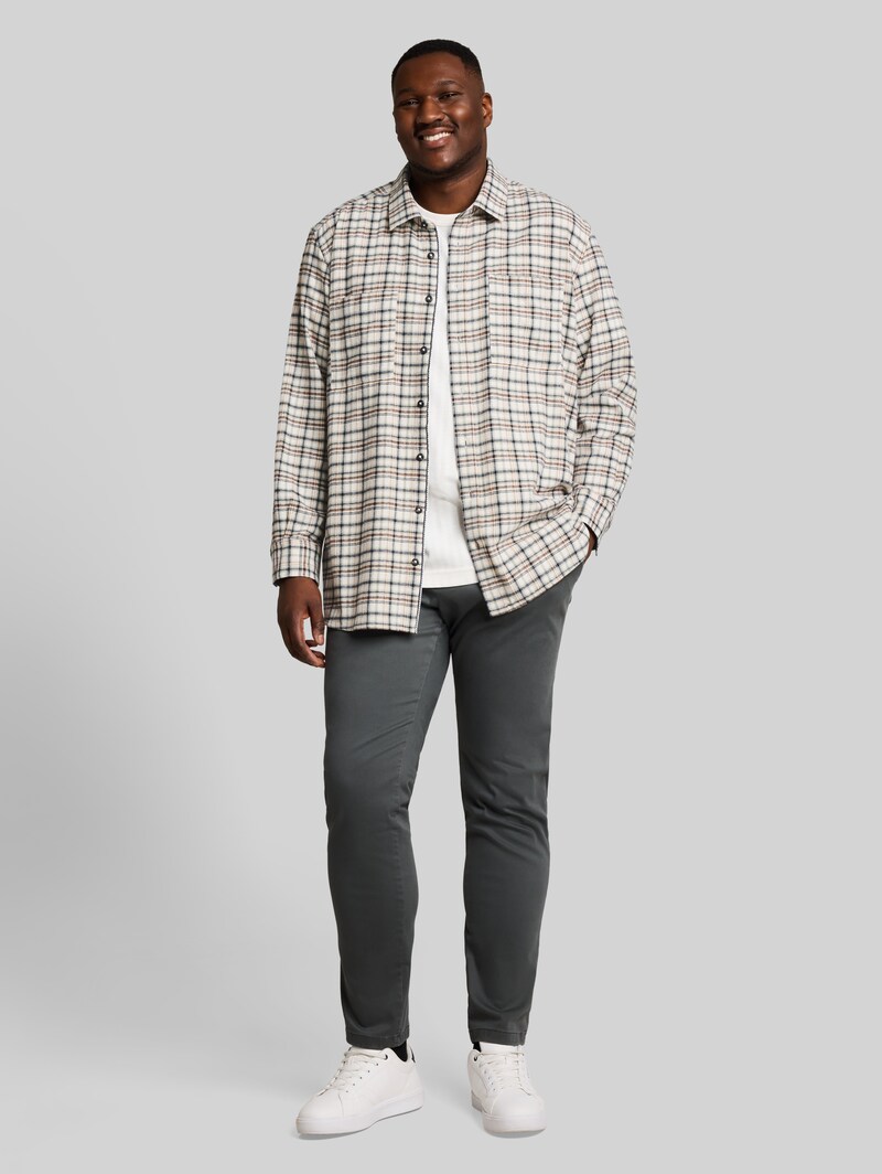 Tom Tailor Plus Size - Flanell-Hemd mit Karomuster - White Based Mint Check
