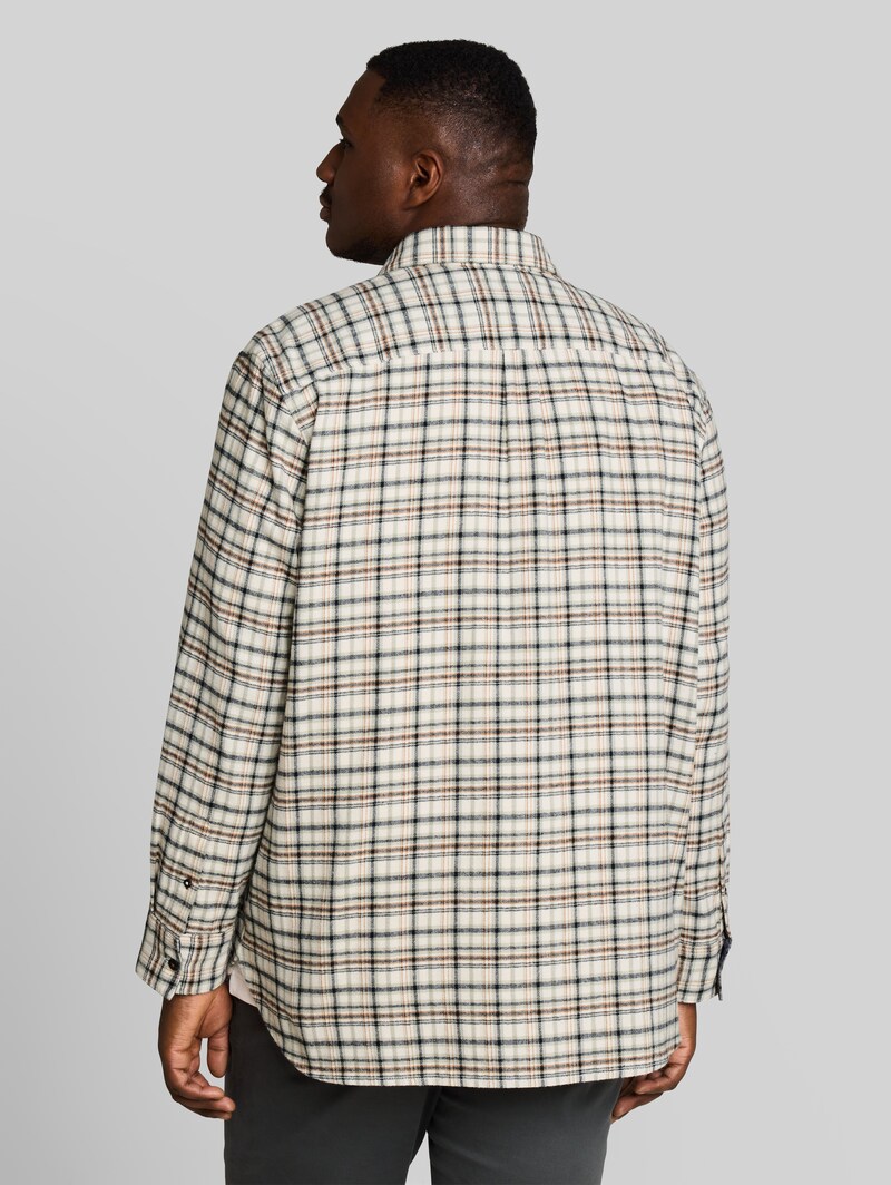 Tom Tailor Plus Size - Flanell-Hemd mit Karomuster - White Based Mint Check