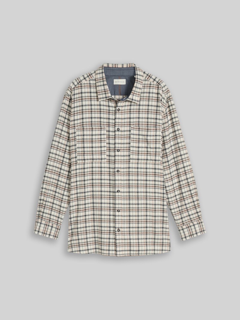 Tom Tailor Plus Size - Flanell-Hemd mit Karomuster - White Based Mint Check