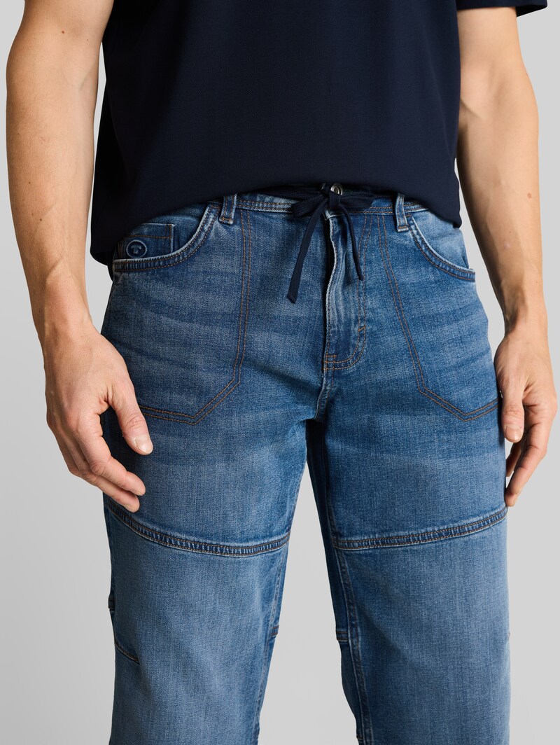Tom Tailor TTMORRIS RELAXED Overknee Jeans Shorts mit Stretch - Mid Stone Bright Blue Denim