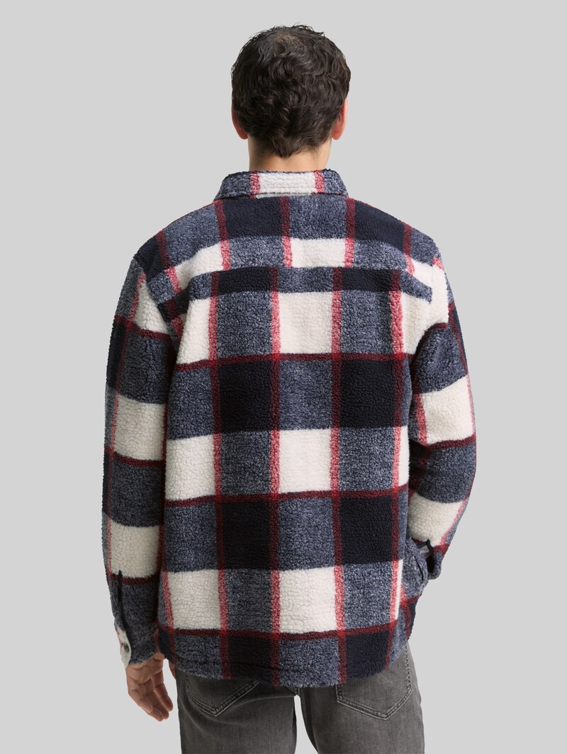 Tom Tailor Teddy Overshirt mit Karomuster - Blue Big Check