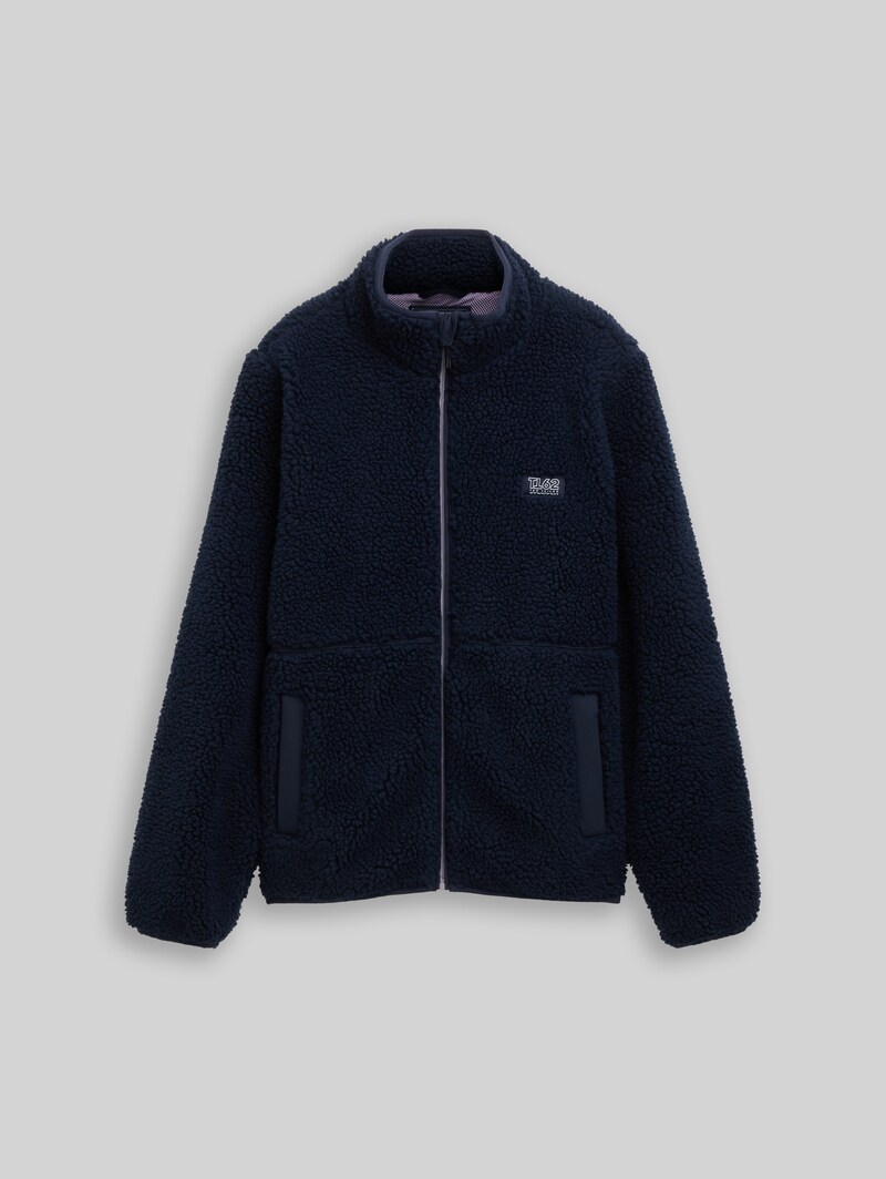 Tom Tailor Teddy Jacke mit Stehkragen - Sky Captain Blue