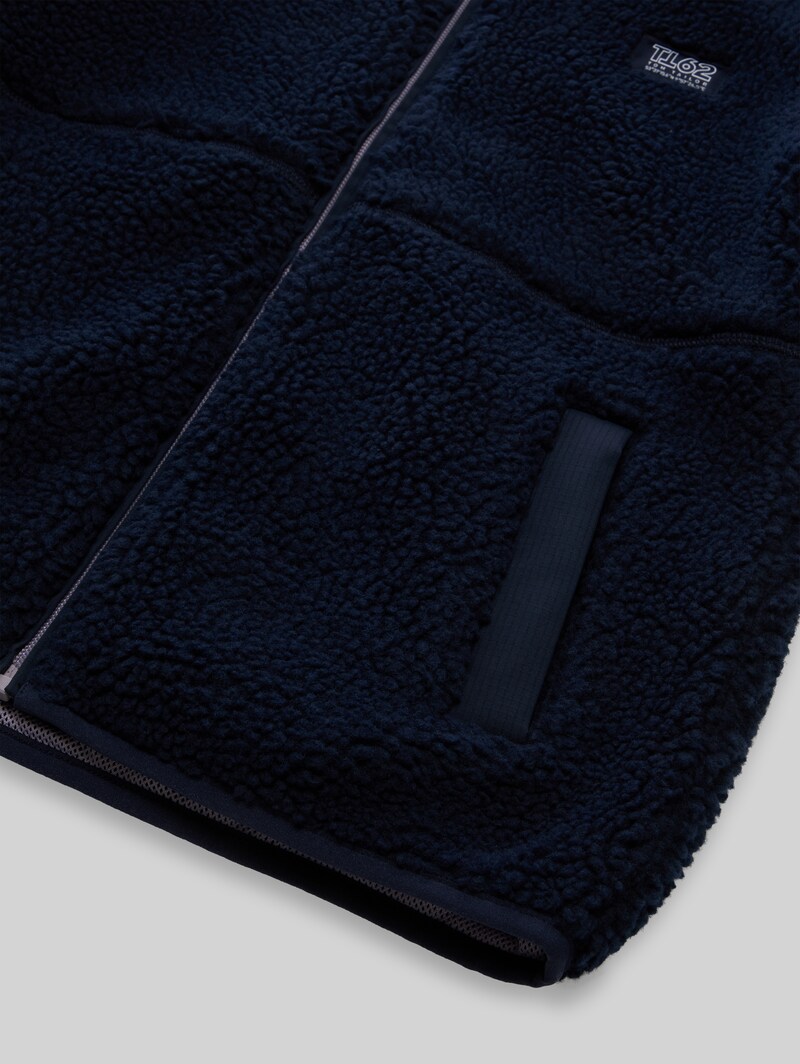 Tom Tailor Teddy Jacke mit Stehkragen - Sky Captain Blue