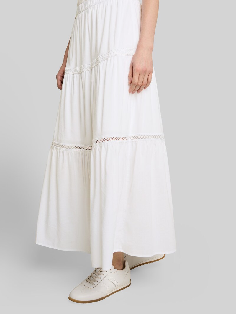 Tom Tailor Maxi-Rock mit Volants - White
