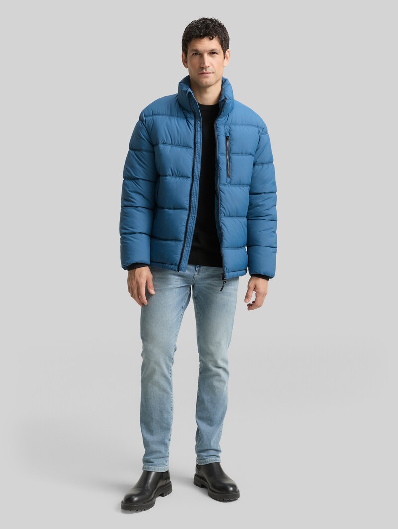 Tom Tailor Puffer-Jacke aus wasserabweisendem Material - Real Teal Blue