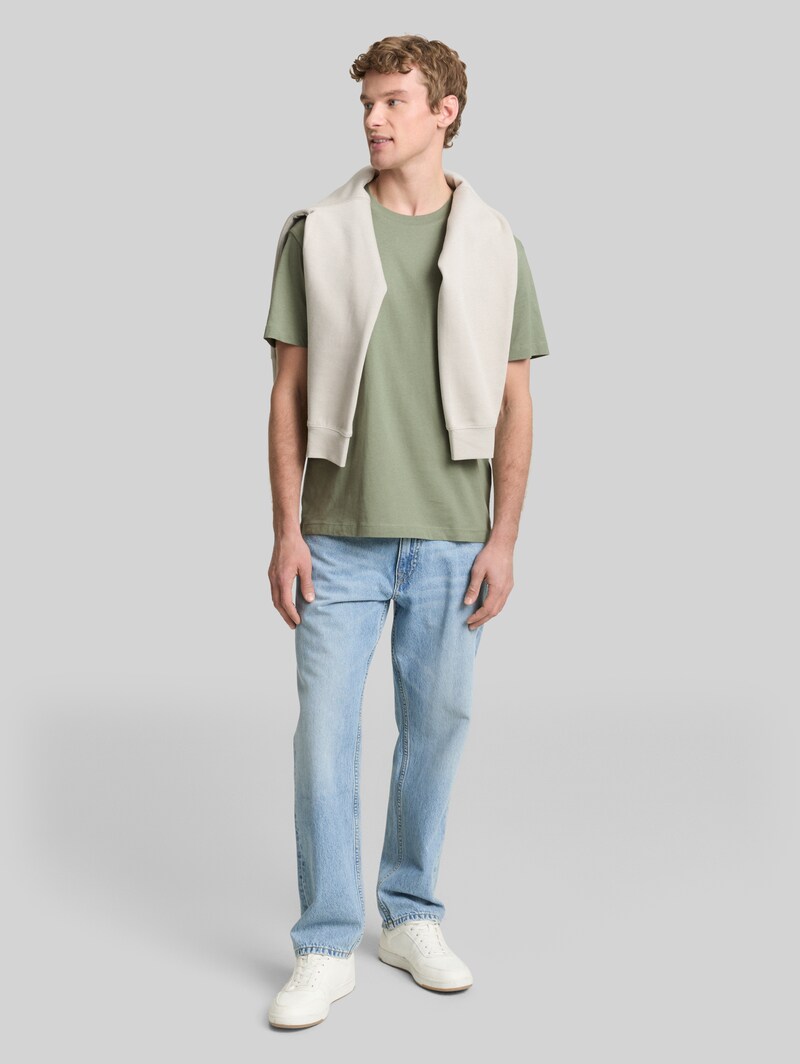 Tom Tailor Relaxed Fit T-Shirt aus Baumwolle - Sea Spray