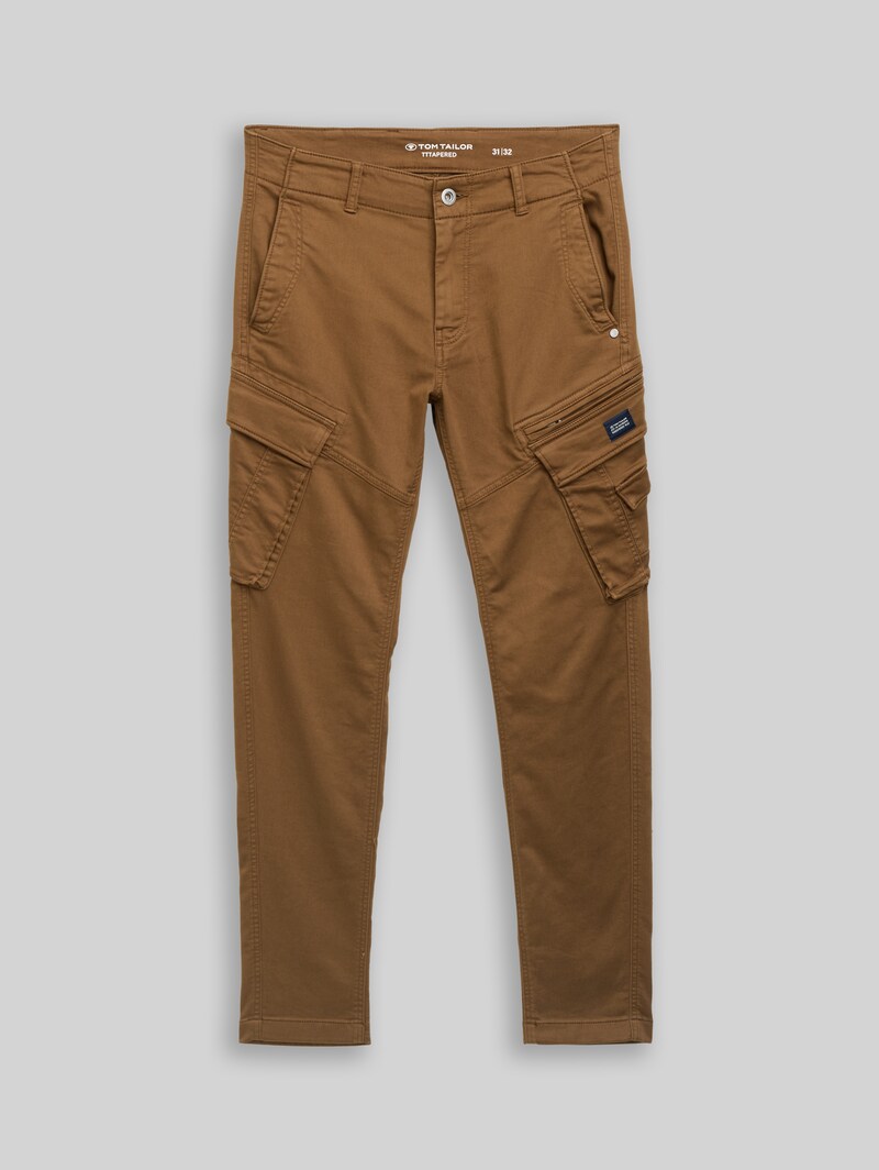 Tom Tailor Tapered Cargo Hose mit Stretch - Dark Palm