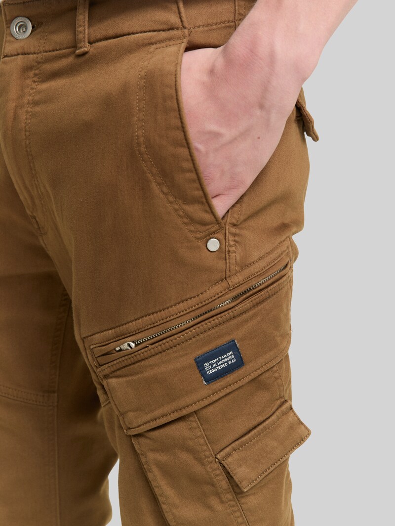 Tom Tailor Tapered Cargo Hose mit Stretch - Dark Palm
