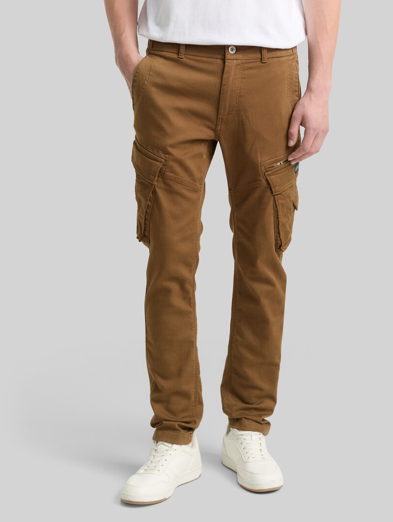 Tom Tailor Tapered Cargo Hose mit Stretch - Dark Palm