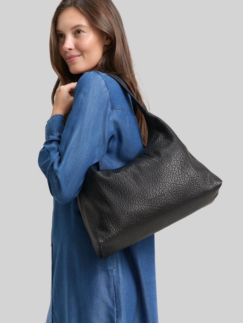 Tom Tailor TTEVELINA M Beuteltasche aus Lederimitat - Schwarz / Black