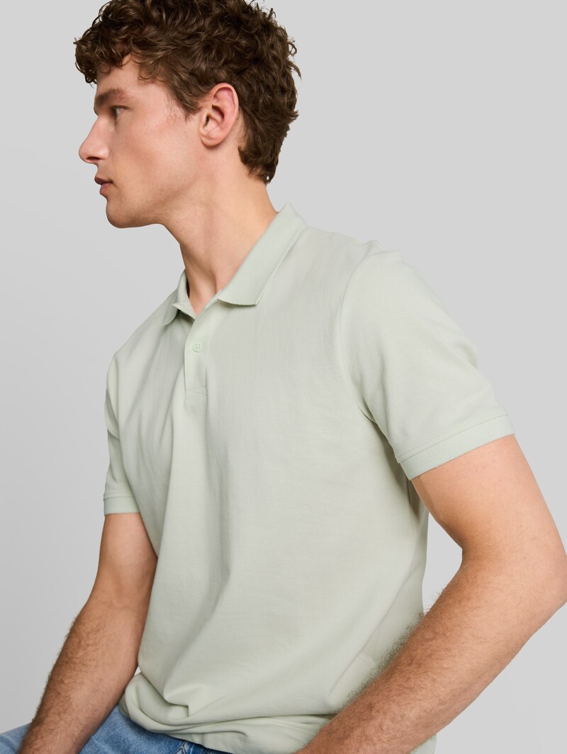 Tom Tailor Piqué Poloshirt aus Baumwolle - Frozen Light Mint