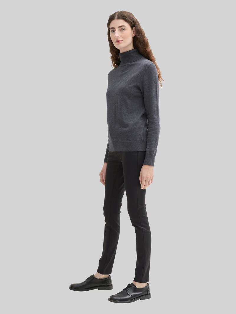 Tom Tailor TTALEXA COATED SKINNY Jeans - Deep Black