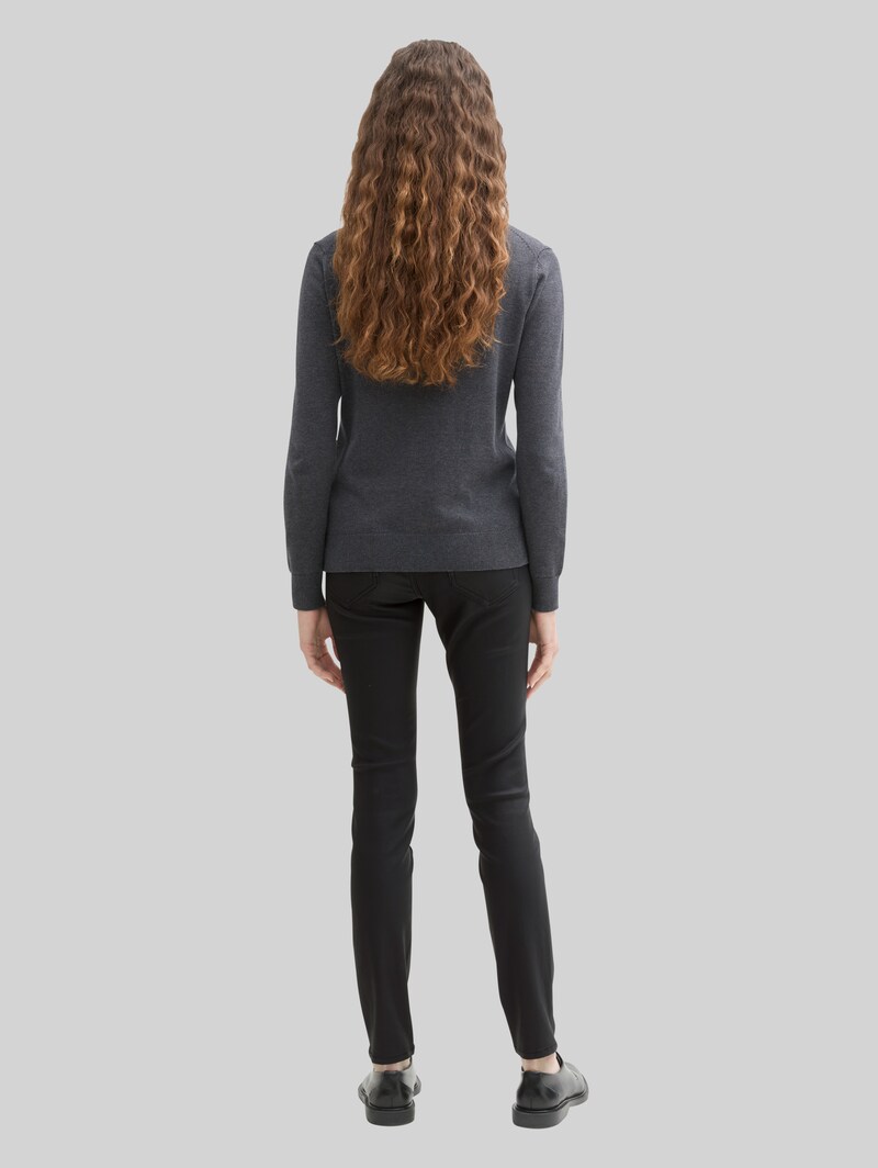 Tom Tailor TTALEXA COATED SKINNY Jeans - Deep Black